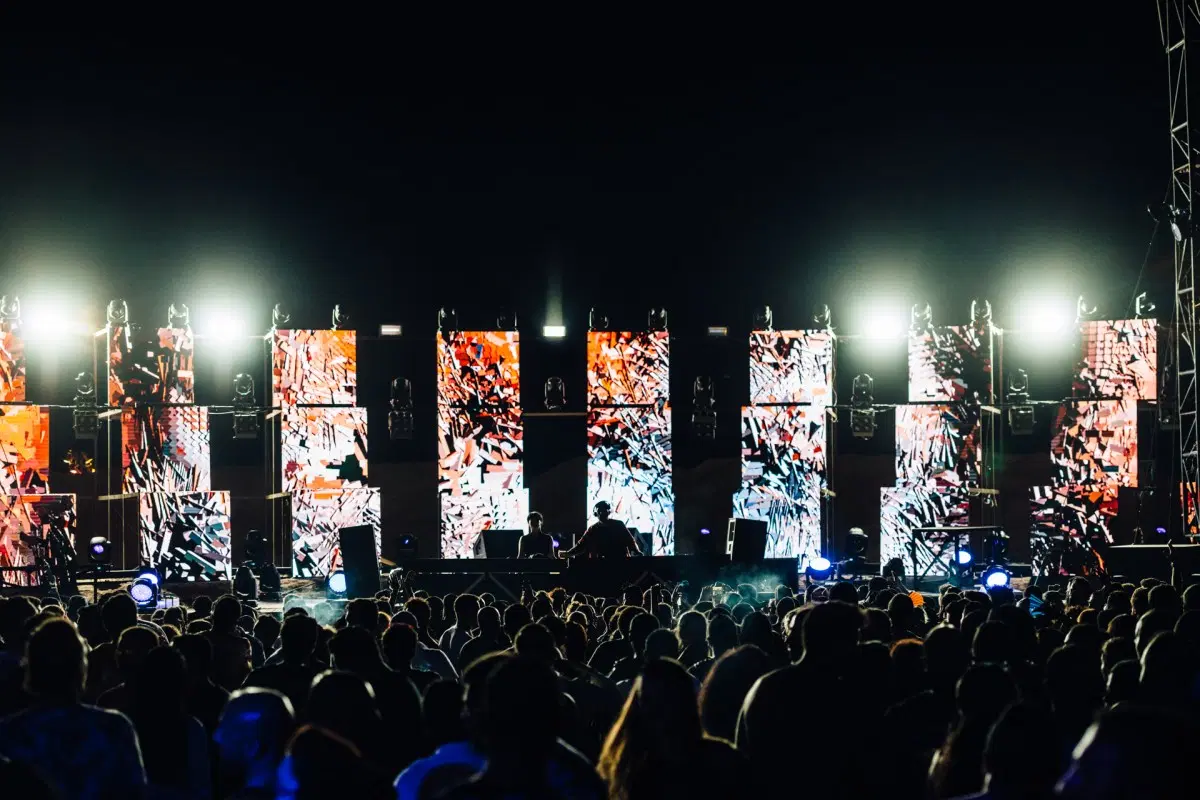 Festival stage and lighting